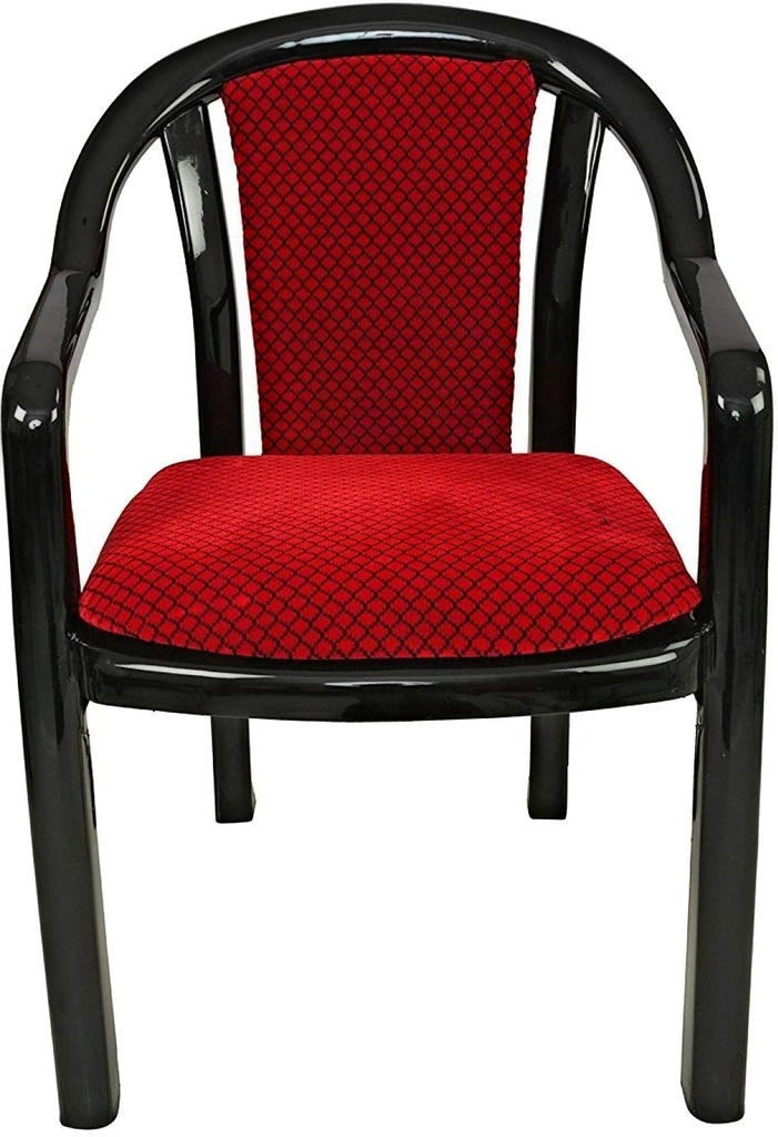CUSHIONED PLASTIC CHAIR (ORNATE)