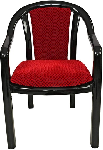 CUSHIONED PLASTIC CHAIR (ORNATE)